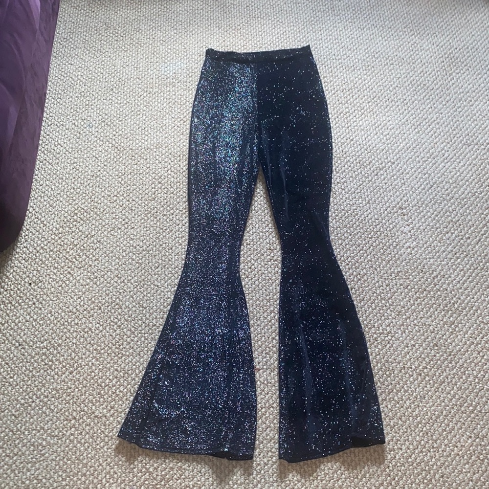 Fashionkilla black sparkled pants size small